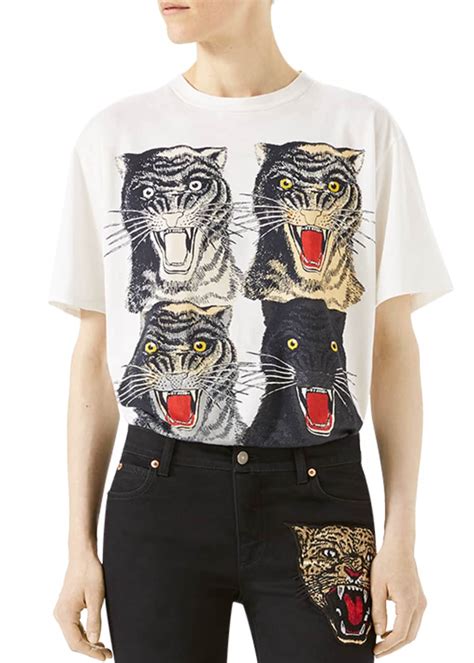 gucci tiger face shirt|GUCCI .